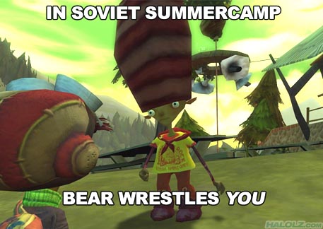 IN SOVIET SUMMERCAMP BEAR WRESTLES YOU