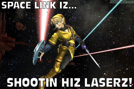 SPACE LINK IZ… SHOOTIN HIZ LASERZ!