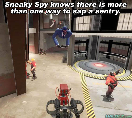 Sneaky Spy knows there is more than one way to sap a sentry.