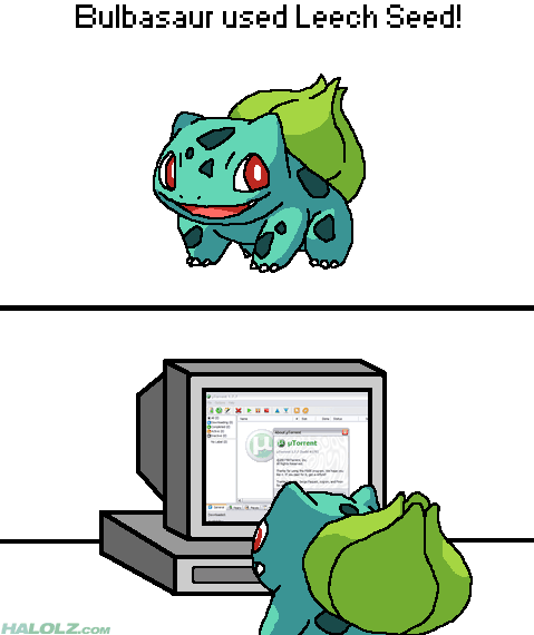 Bulbasaur used Leech Seed!