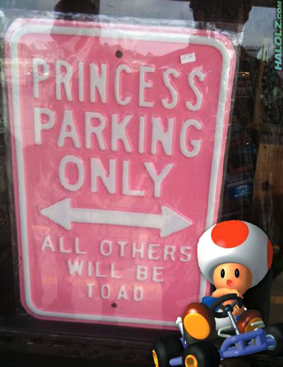 PRINCESS PARKING ONLY ALL OTHERS WILL BE TOAD