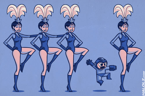 Mega Man Dancing Girls