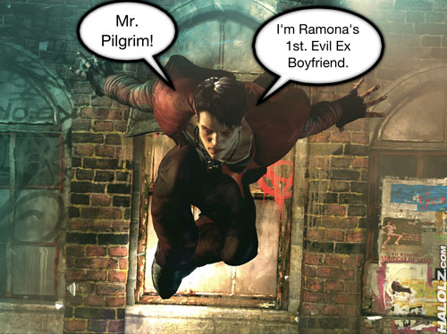 Mr. Pilgrim! I'm Ramona's 1st. Evil Ex Boyfriend.