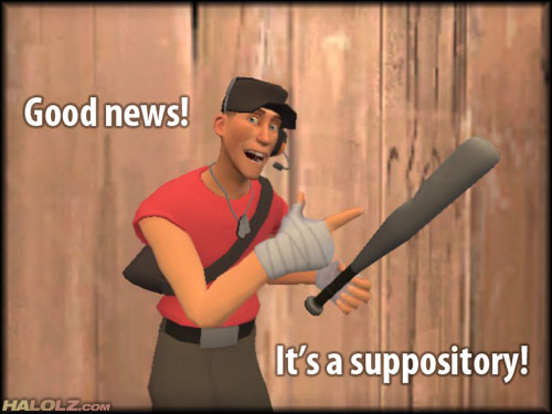 Good news! It's a suppository!