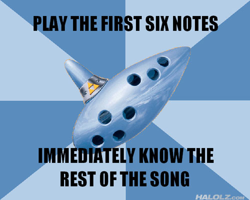 PLAY THE FIRST SIX NOTES, IMMEDIATELY KNOW THE REST OF THE SONG