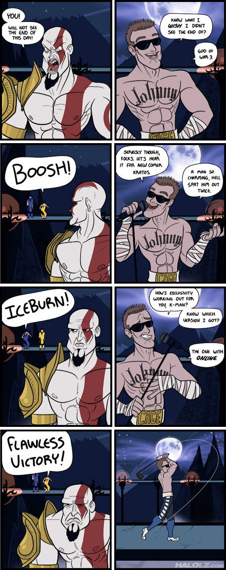 Kratos vs Johnny Cage (comic)