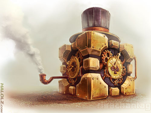 Steampunk Weighted Companion Cube