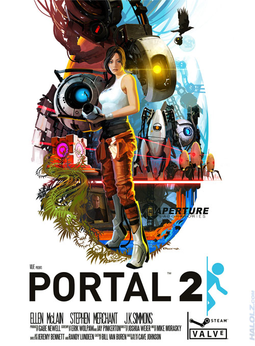 Portal 2 70's Style Movie Poster