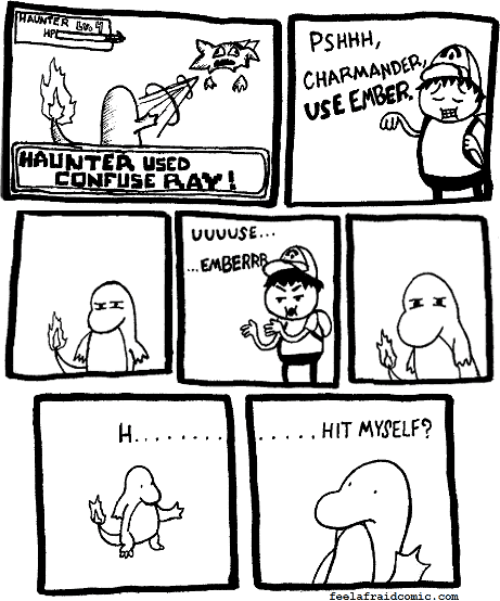 HAUNTER USED CONFUSE RAY! (comic)