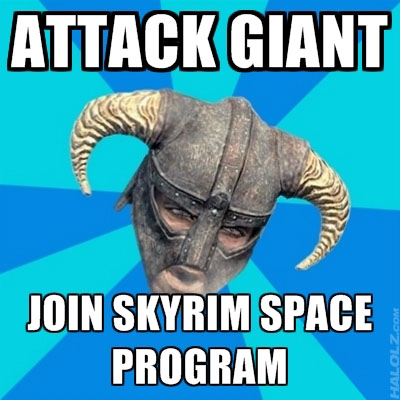 ATTACK GIANT, JOIN SKYRIM SPACE PROGRAM