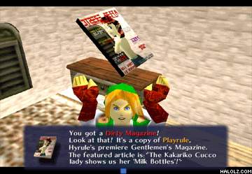 You got a Dirty Magazine! It's a copy of Playrule, Hyrule's premiere Gentleman's Magazine!