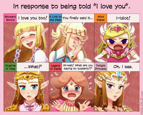 I guess for each different Link and Zelda there's an equally confusing I guess for each different Link and Zelda there's an equally confusing